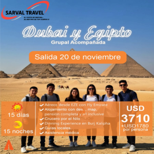 Dubai & Egipto 15 Noches. Salida 20-11-2026 desde Ezeiza