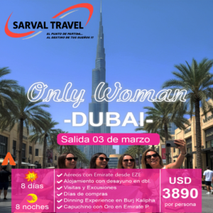DUBAI Solo Mujeres - Salida Especial 03-03-2027